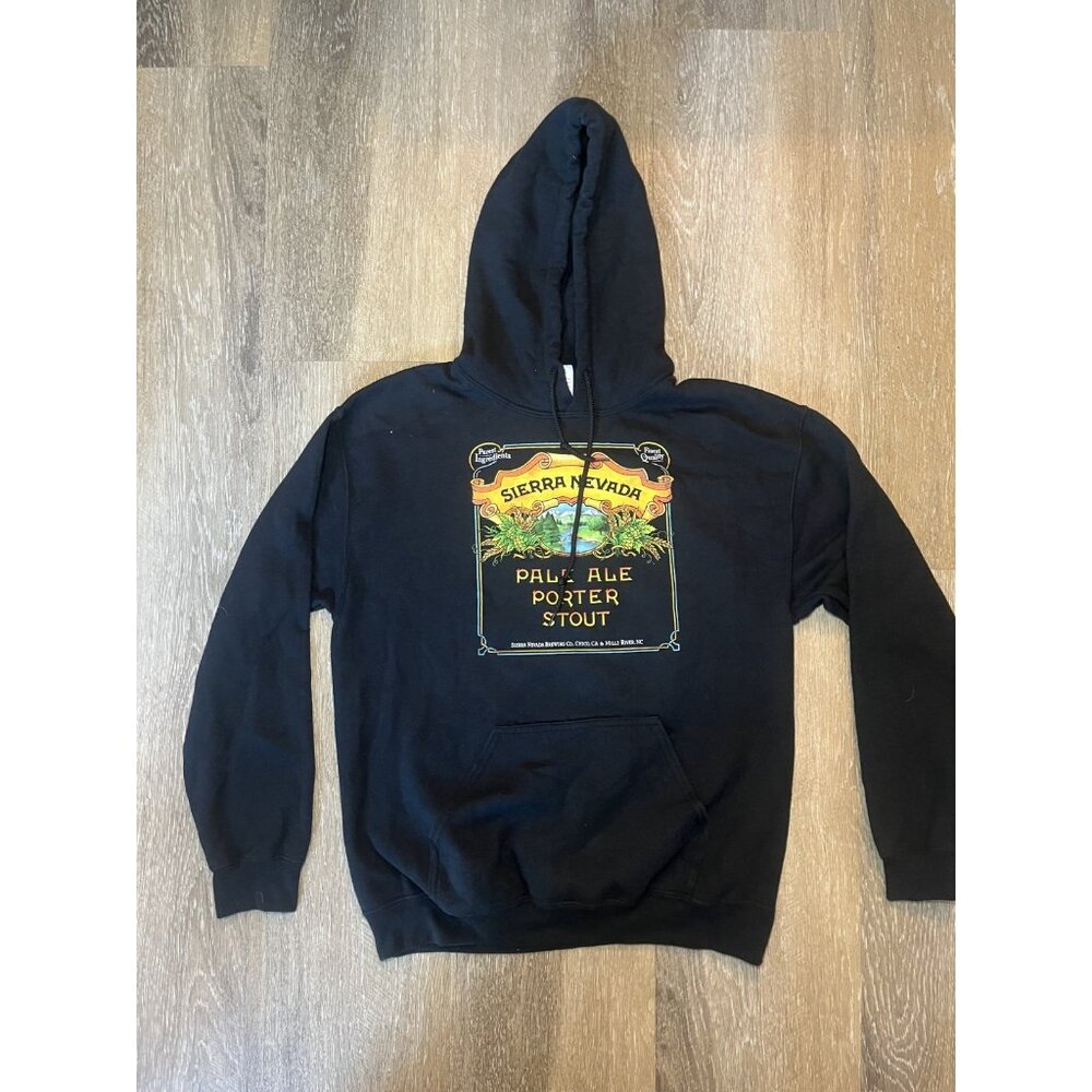 Sierra Nevada Brewing Co. Men's Medium Black Pullover Sweatshirt Hoodie Crew